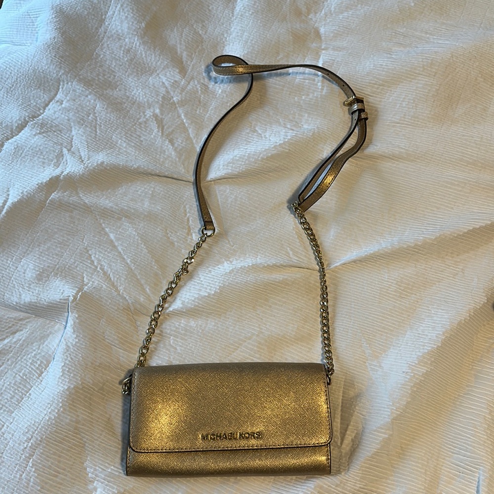 Michael Kors gold crossbody